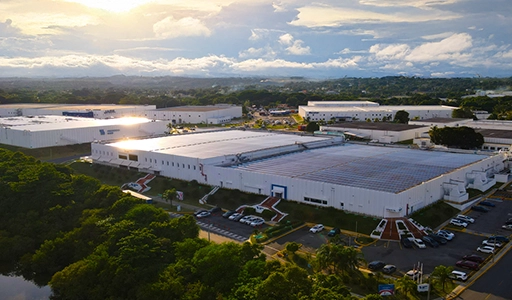 Bird’s-eye view of a Fresenius building (Photo)